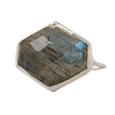 Sterling Silver Labradorite Gemstone Bezel Ring